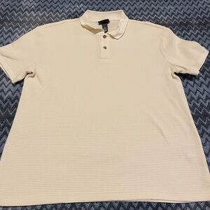 H&M Men's Cream Polo Shirt, size L